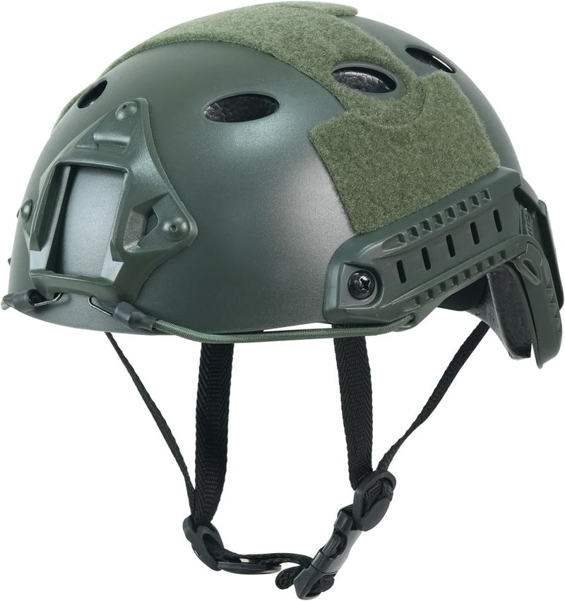 BOYOU Airsoft Helmet, PJ Type Tactical Paintball Fast Military Helmet with Front NVG Mount and Side Rail Breathable Vent Holes for Cosplay Outdoor Activities - Image 1